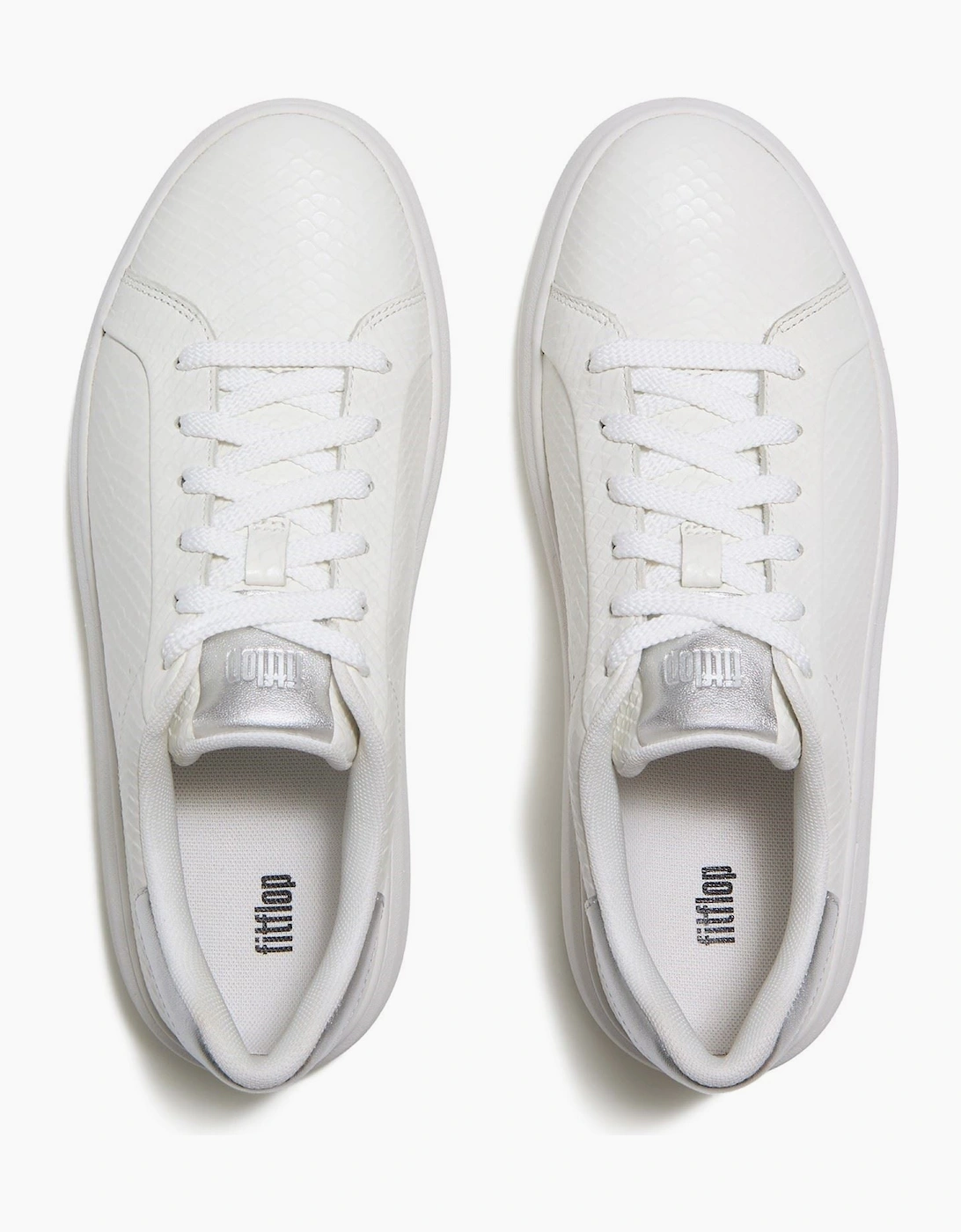 Fitflop RTG Lace Up Leather Women's Urban White/Silver Trainers