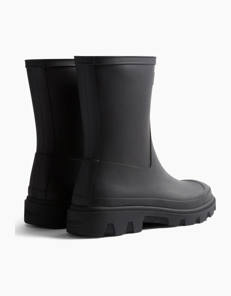 Hunter Downpour Short Rubber Men's Black Wellington Boots