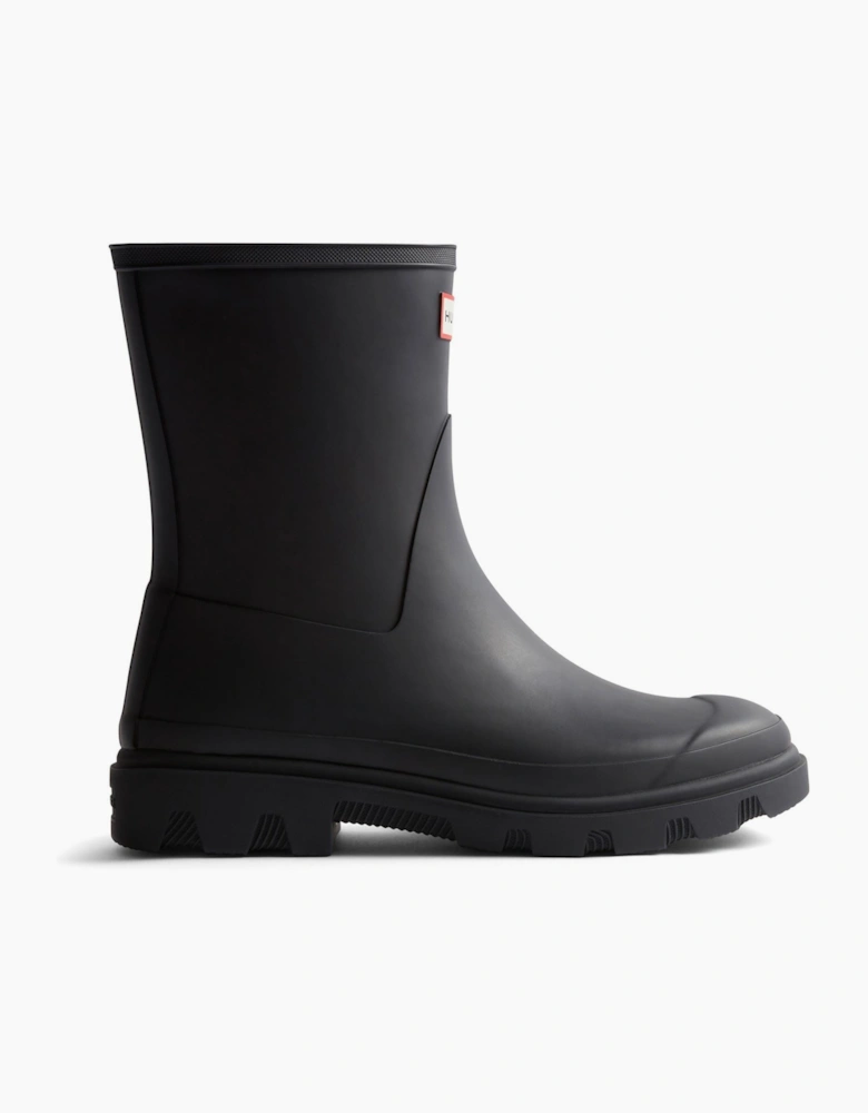 Hunter Downpour Short Rubber Men's Black Wellington Boots