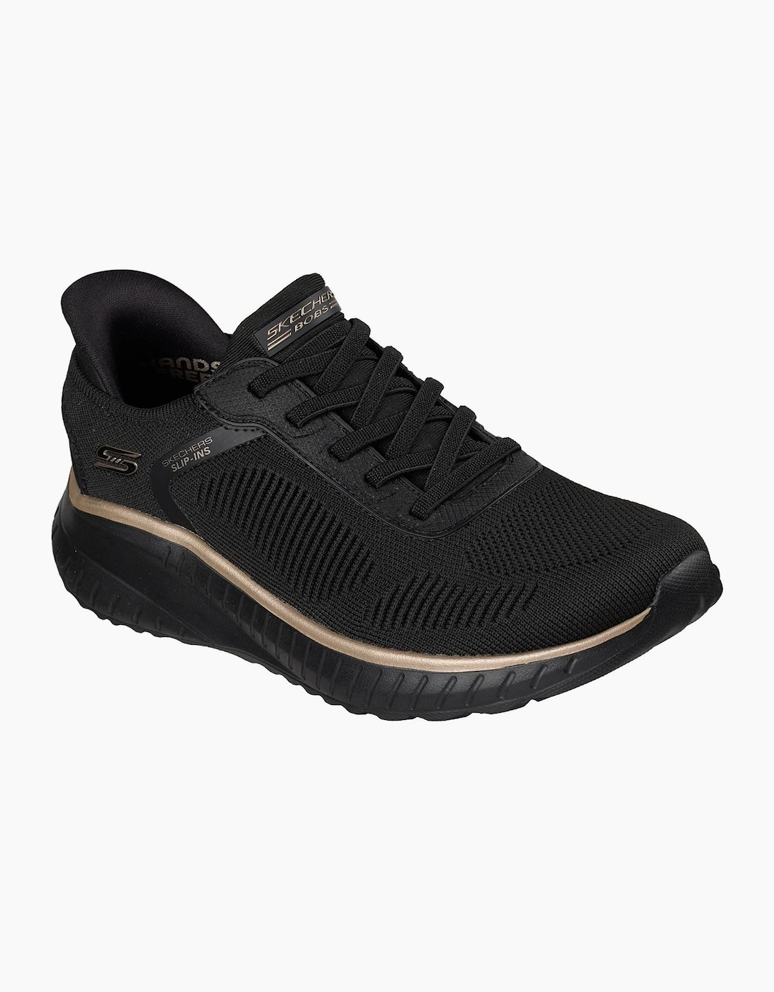 Skechers BOBS Sport Squad Chaos Textile Women's Black /Rose Gold Trainers