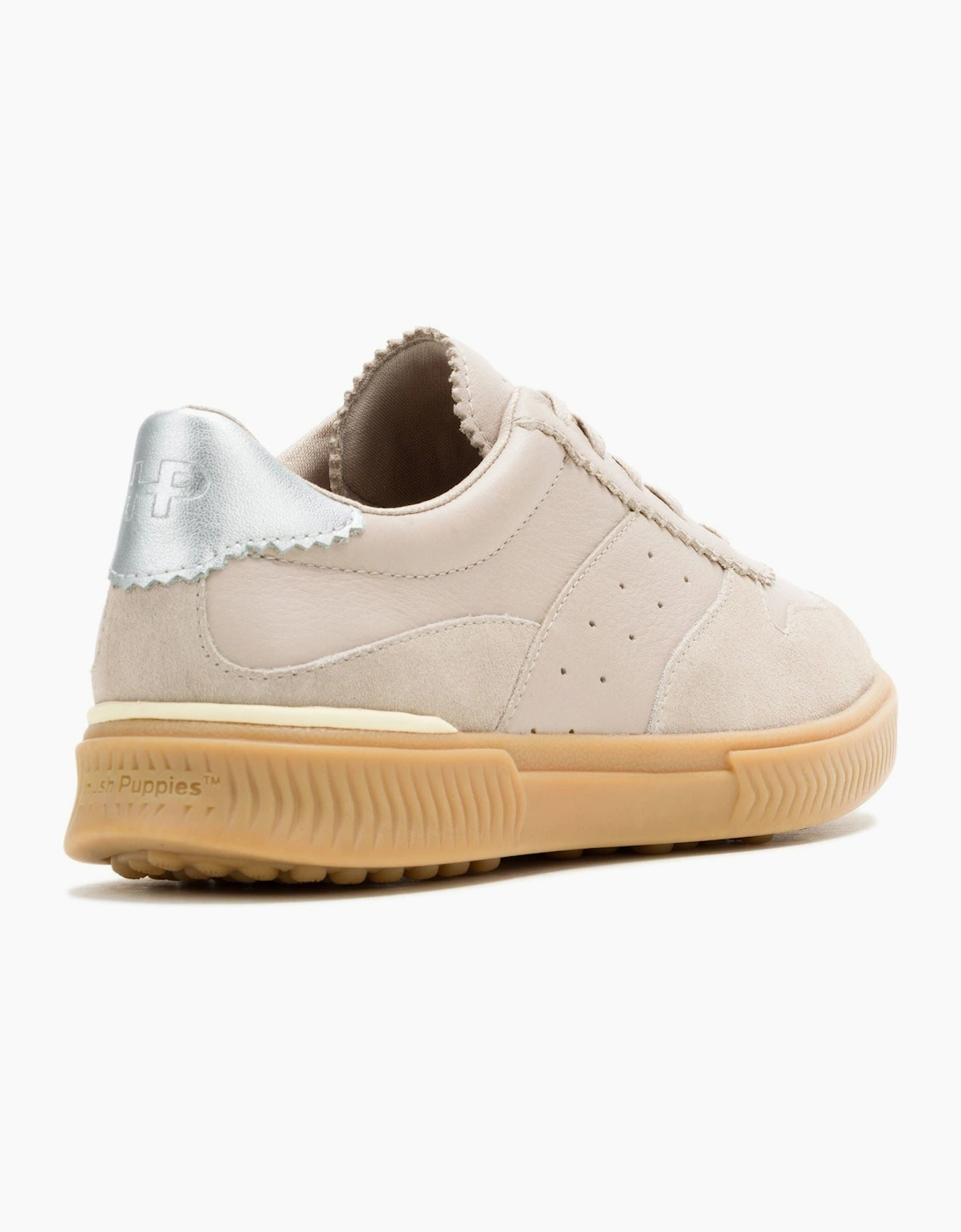 Hush Puppies Mae Leather Women's Taupe Trainers