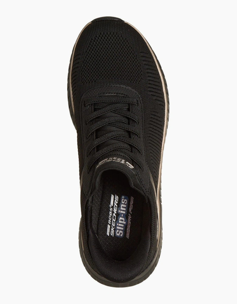 Skechers BOBS Sport Squad Chaos Textile Women's Black /Rose Gold Trainers
