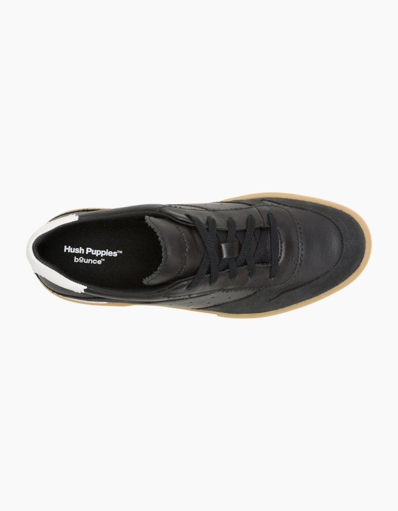 Hush Puppies Mae Leather Women's Black Trainers