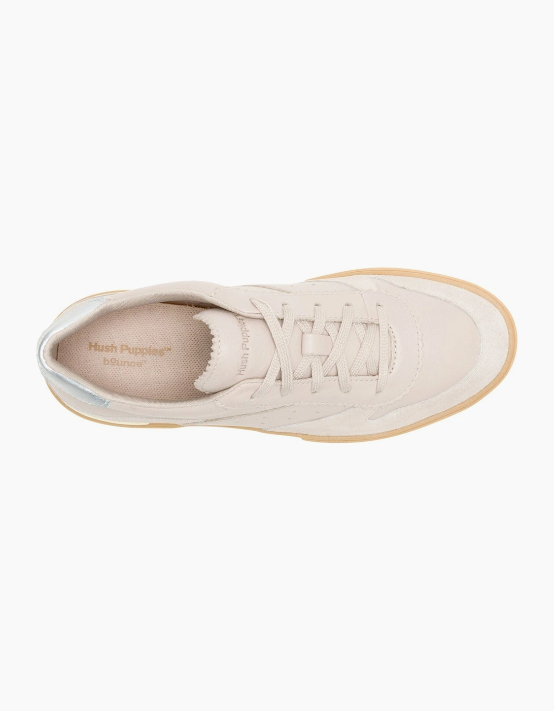 Hush Puppies Mae Leather Women's Taupe Trainers