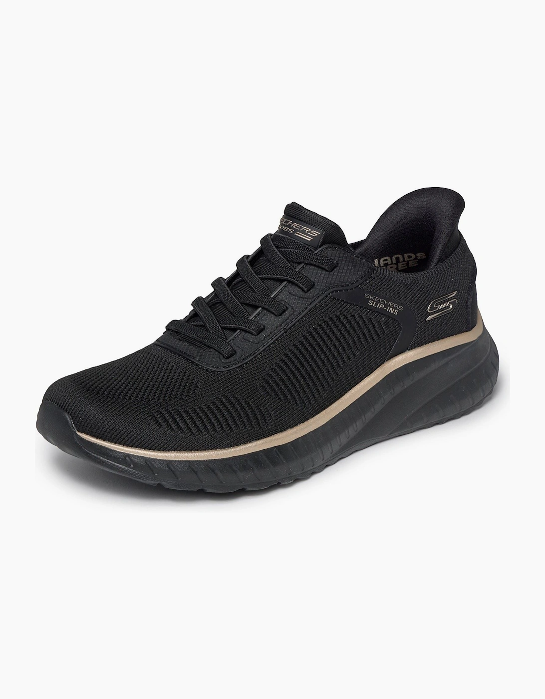 Skechers BOBS Sport Squad Chaos Textile Women's Black /Rose Gold Trainers