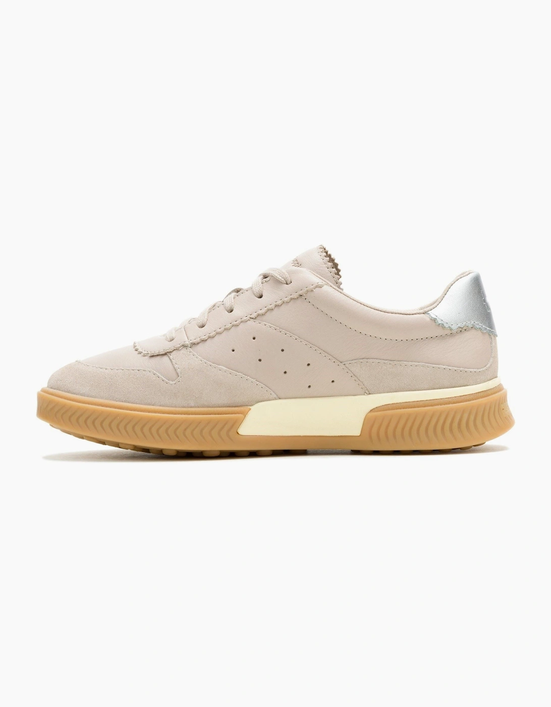 Hush Puppies Mae Leather Women's Taupe Trainers