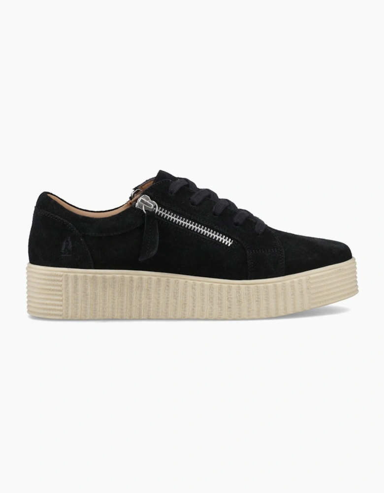Hush Puppies Tara Suede Leather Women's Black Trainers