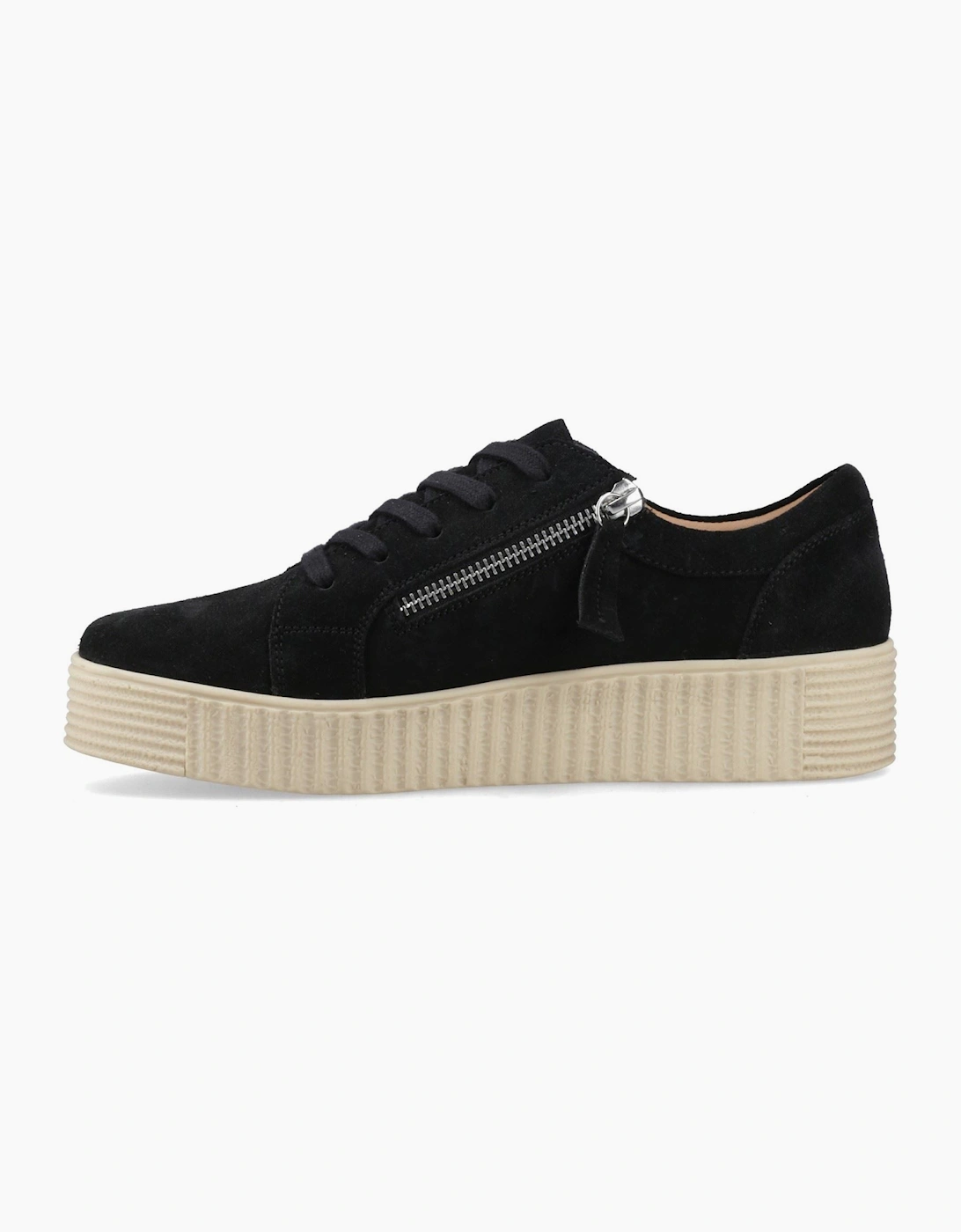 Hush Puppies Tara Suede Leather Women's Black Trainers