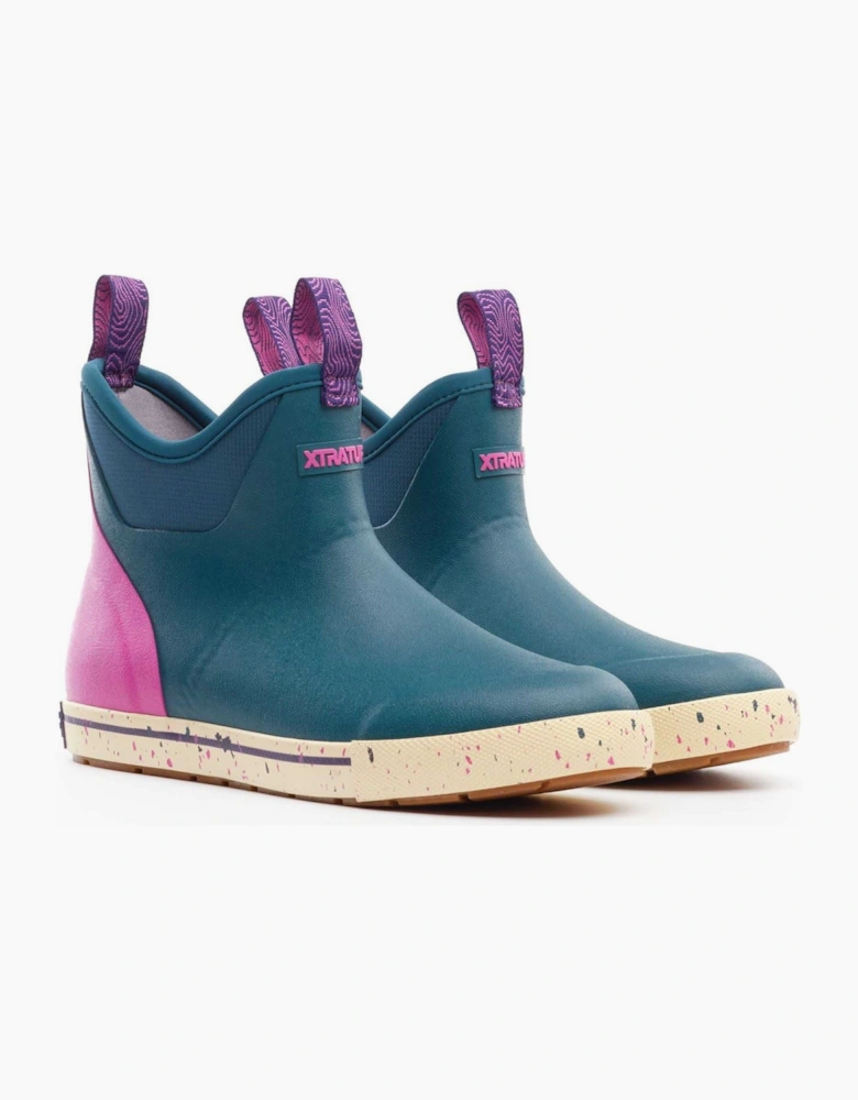 Xtratuf Ankle Deck Camp Boot Rubber Women's Teal Wellington Boots