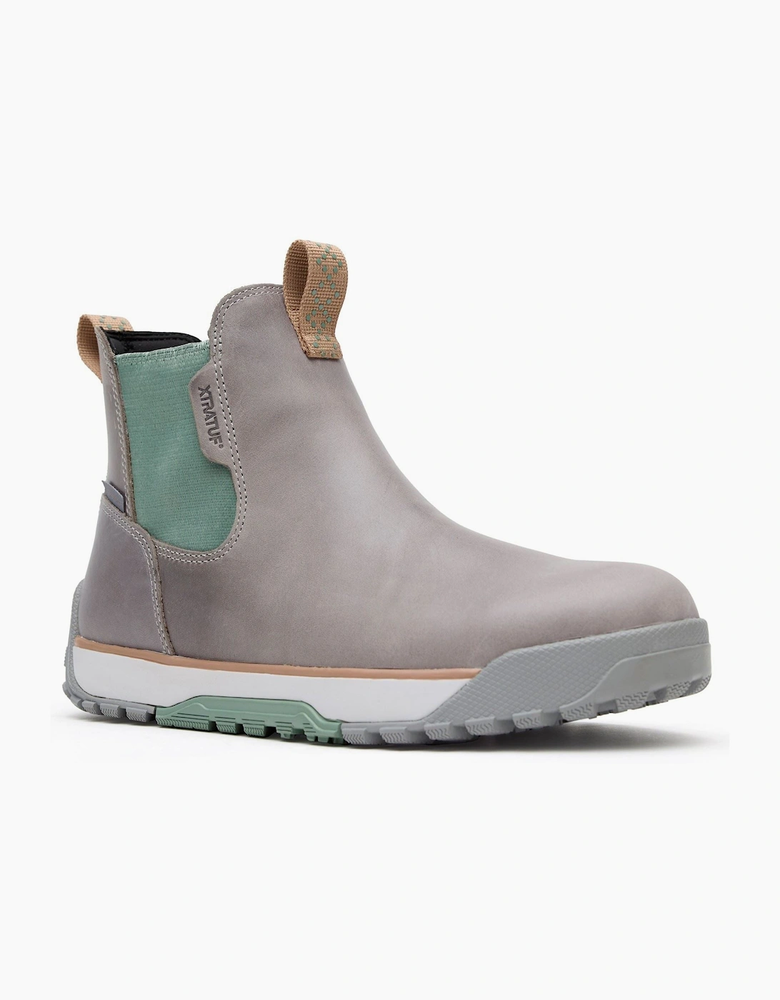 Xtratuf Ankle Deck Leather Leather Women's Grey/Iceberg Wellington Boots