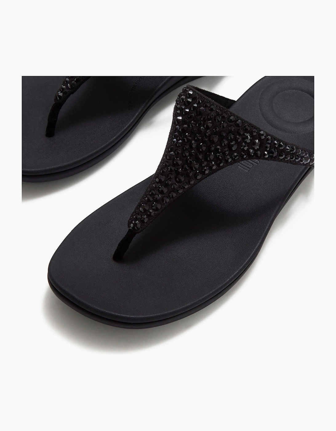 Fitflop Solay Mixed-Crystal Textile Women's Black Sandals