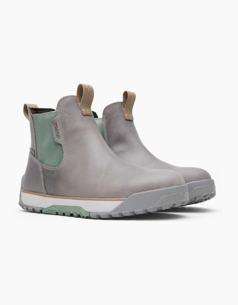 Xtratuf Ankle Deck Leather Leather Women's Grey/Iceberg Wellington Boots