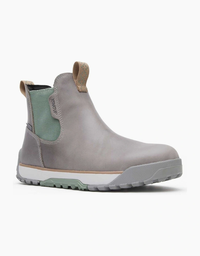 Xtratuf Ankle Deck Leather Leather Women's Grey/Iceberg Wellington Boots