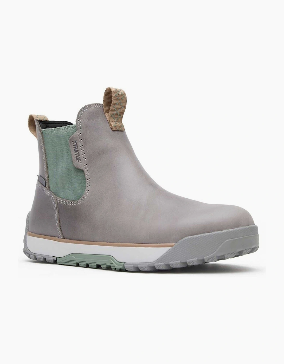 Xtratuf Ankle Deck Leather Leather Women's Grey/Iceberg Wellington Boots