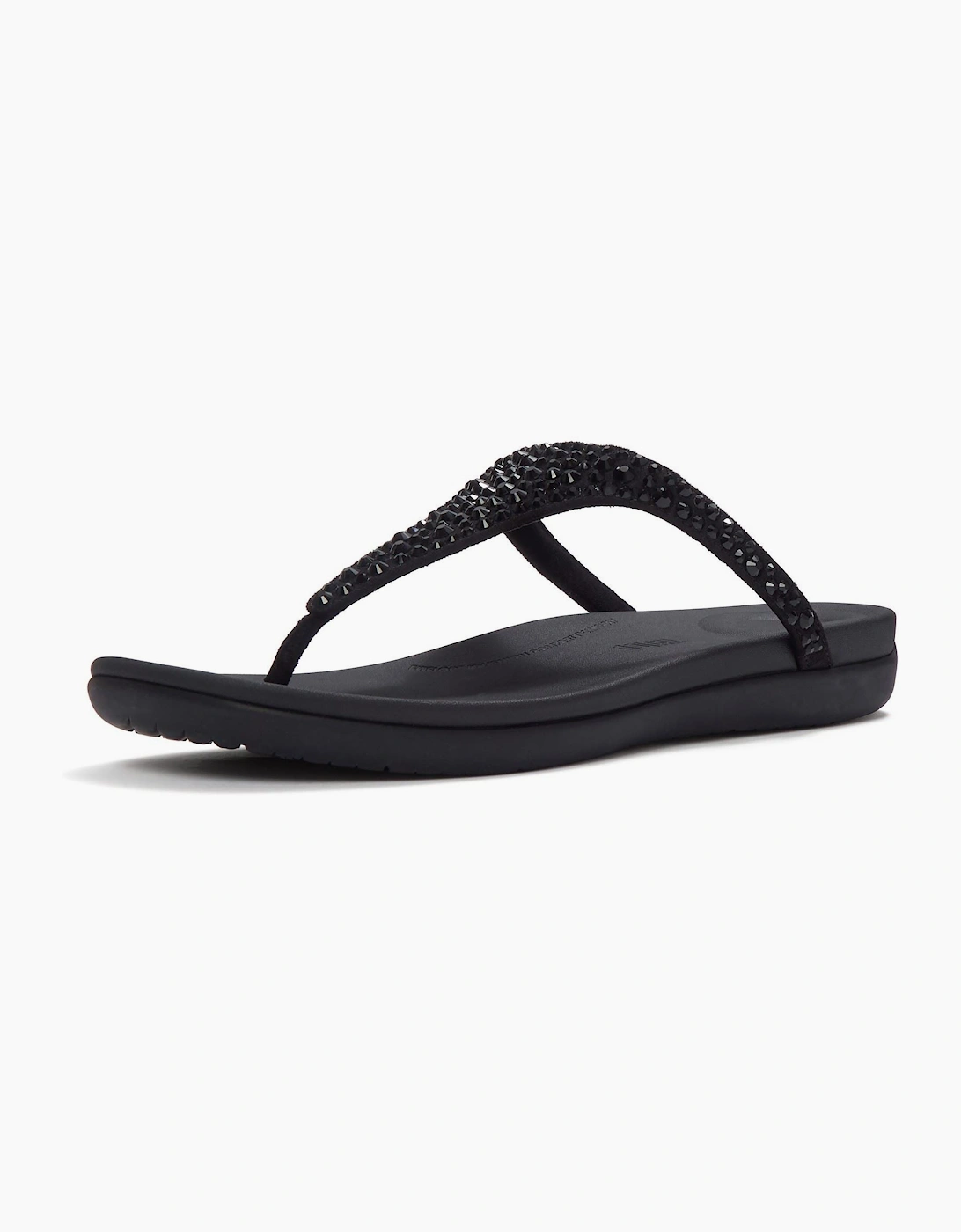 Fitflop Solay Mixed-Crystal Textile Women's Black Sandals