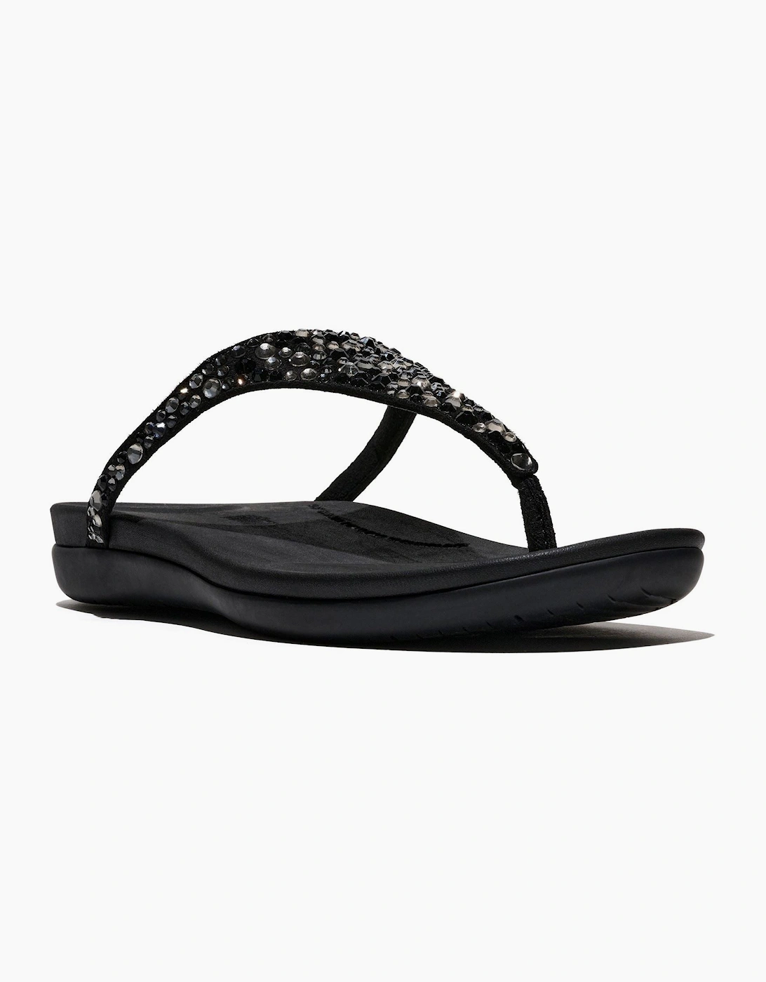 Fitflop Solay Mixed-Crystal Textile Women's Black Sandals