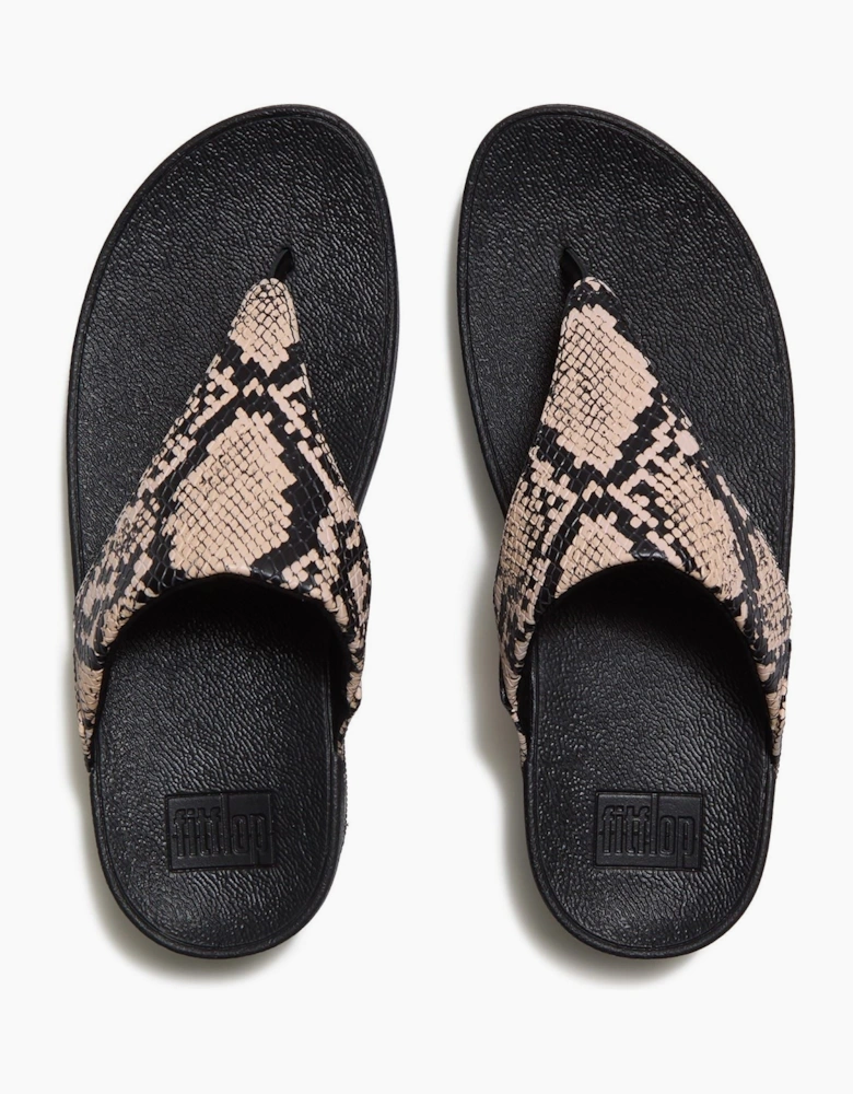 Fitflop Lulu Leather Women's Hazy Taupe/Black Sandals