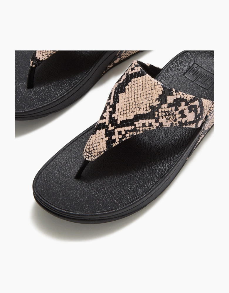 Fitflop Lulu Leather Women's Hazy Taupe/Black Sandals