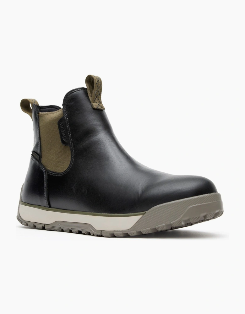 Xtratuf Ankle Deck Leather Men's Pirate Black Wellington Boots
