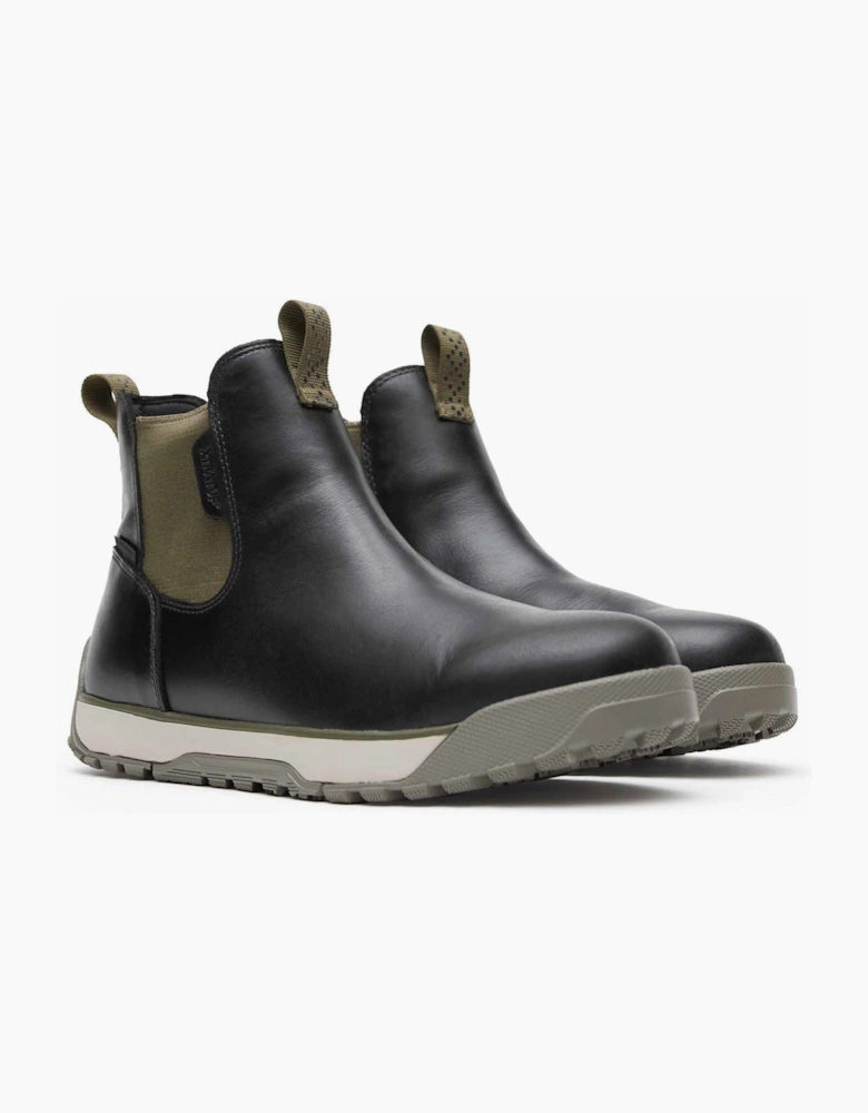 Xtratuf Ankle Deck Leather Men's Pirate Black Wellington Boots