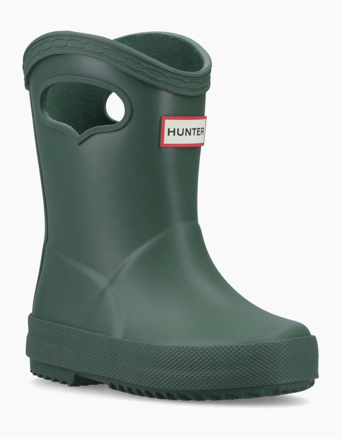 Hunter Kids 1st Pull on Rubber Unisex Kid's Hunter Green Wellington Boots