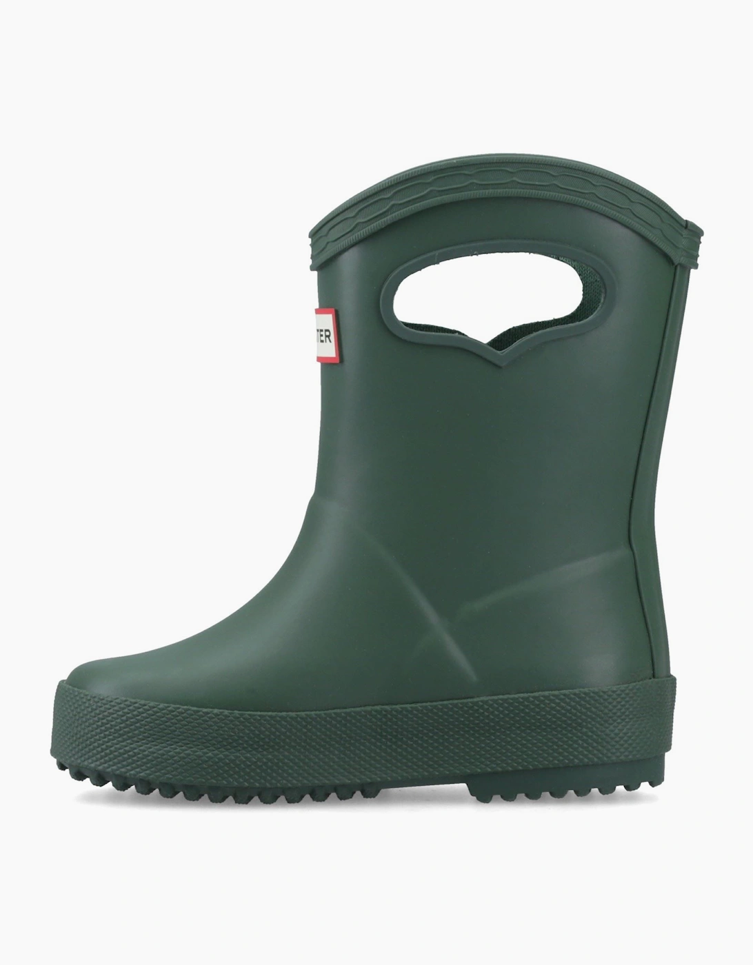 Hunter Kids 1st Pull on Rubber Unisex Kid's Hunter Green Wellington Boots