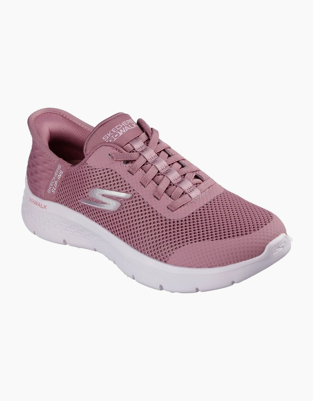 Skechers GO WALK Flex Grand Entry Textile Women's Rose Textile/Trim Trainers, 5 of 4
