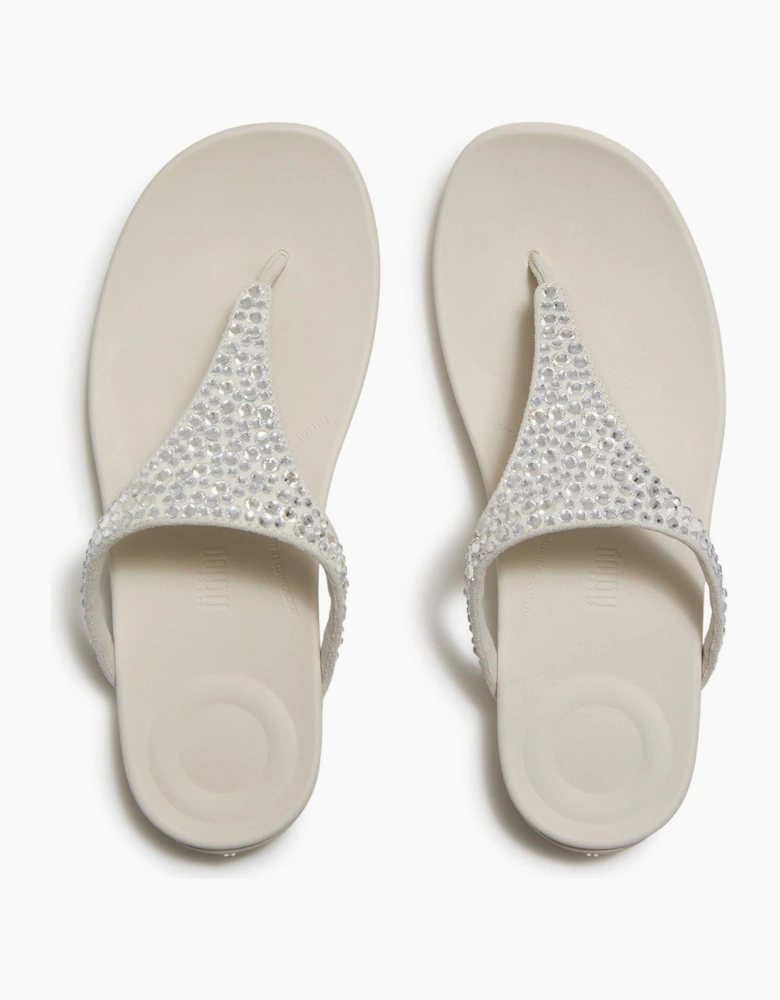 Fitflop Solay Mixed-Crystal Textile Women's Cream Sandals