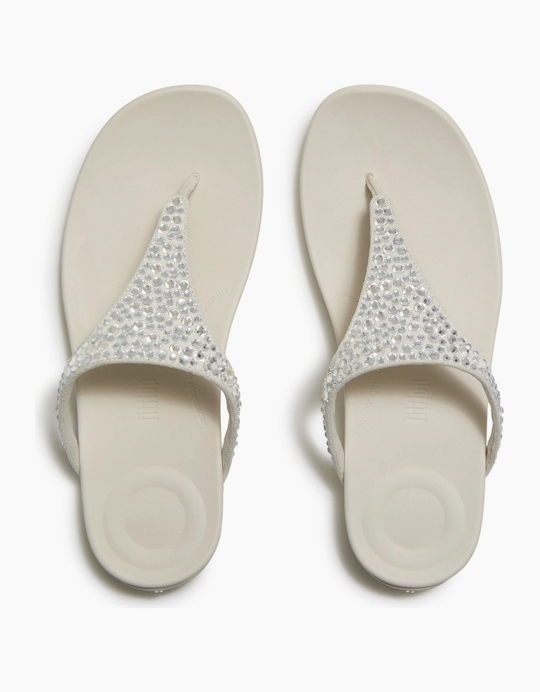 Fitflop Solay Mixed-Crystal Textile Women's Cream Sandals