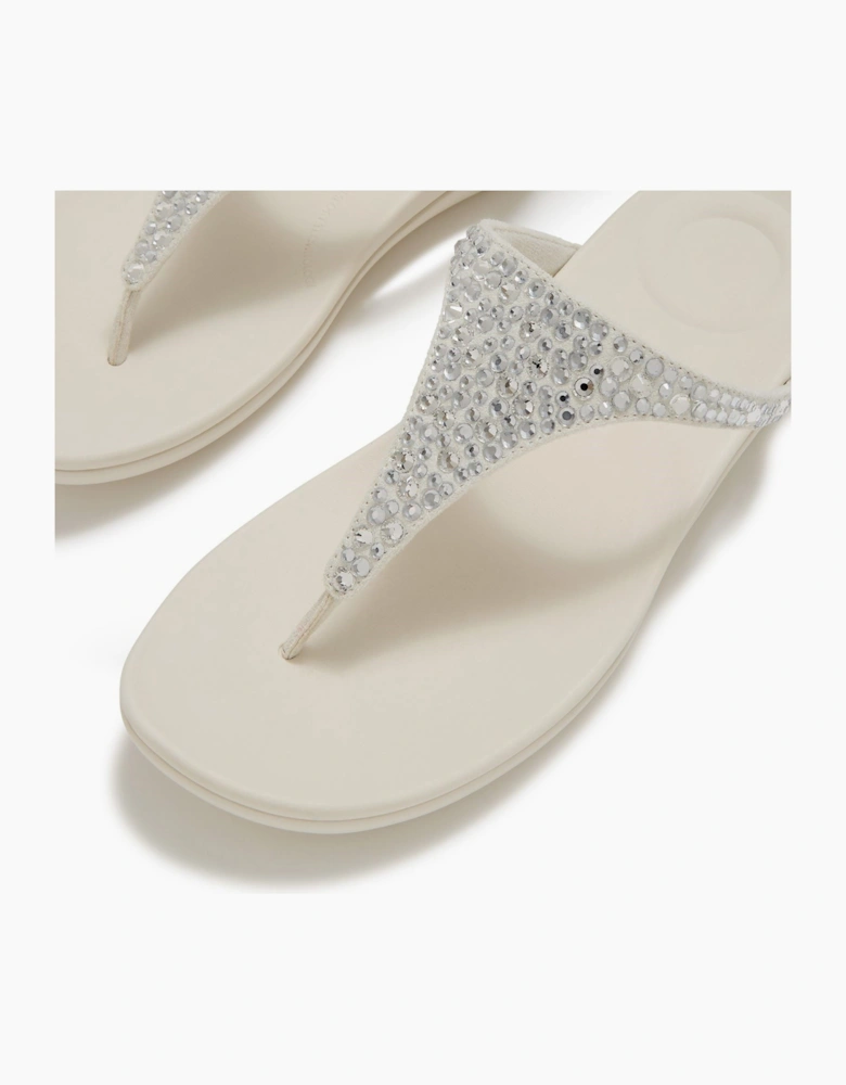 Fitflop Solay Mixed-Crystal Textile Women's Cream Sandals