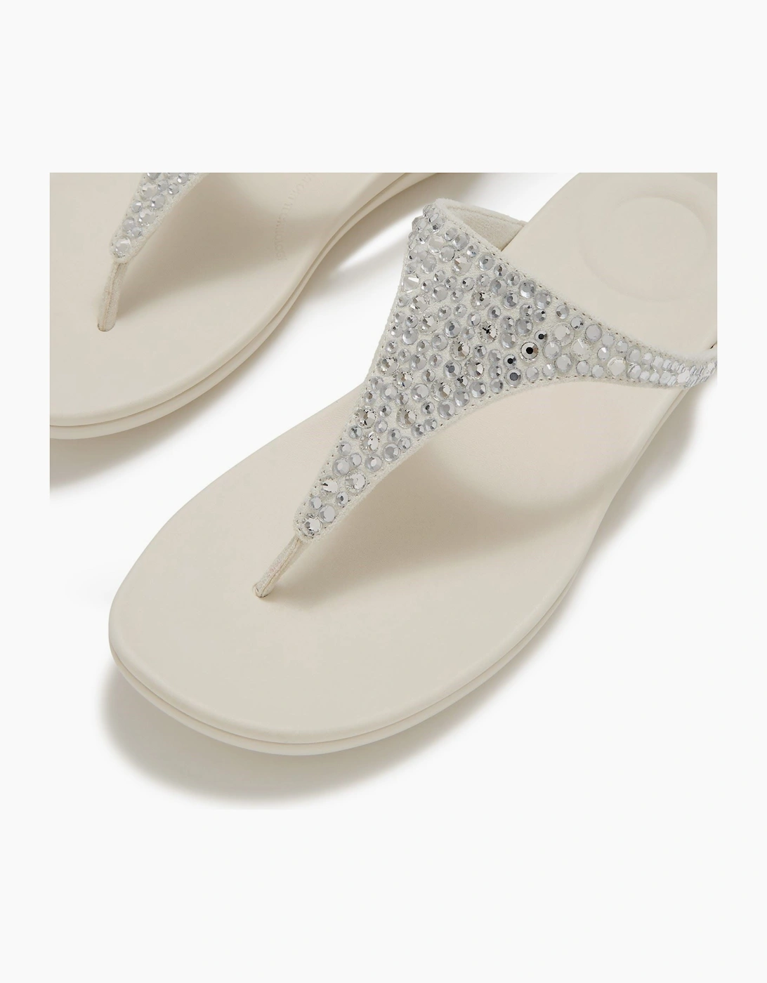 Fitflop Solay Mixed-Crystal Textile Women's Cream Sandals
