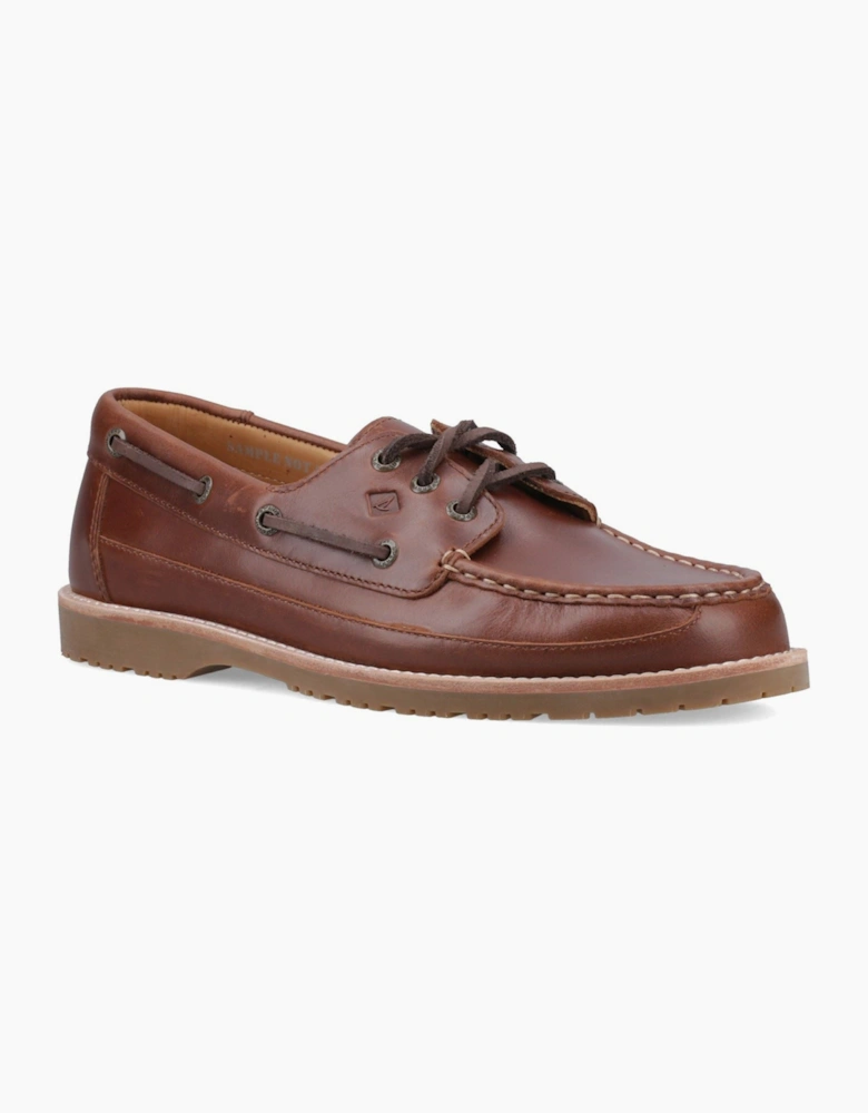 Sperry Mini Lug 3 Eye Leather Men's Brown Boat Shoes