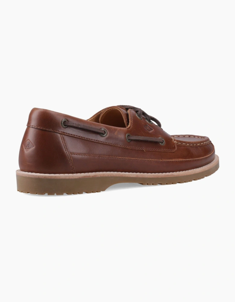 Sperry Mini Lug 3 Eye Leather Men's Brown Boat Shoes