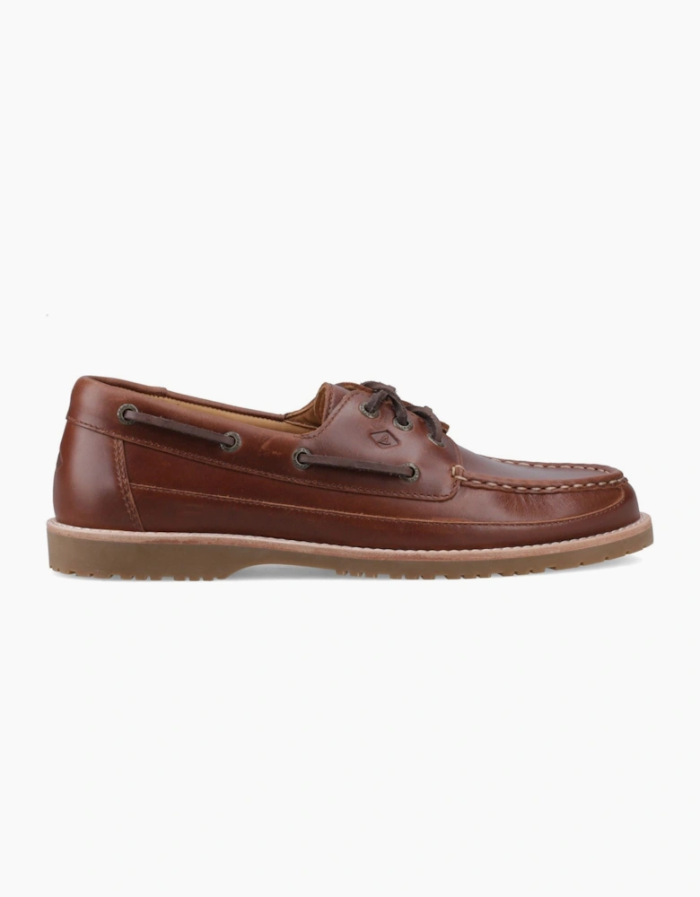 Sperry Mini Lug 3 Eye Leather Men's Brown Boat Shoes