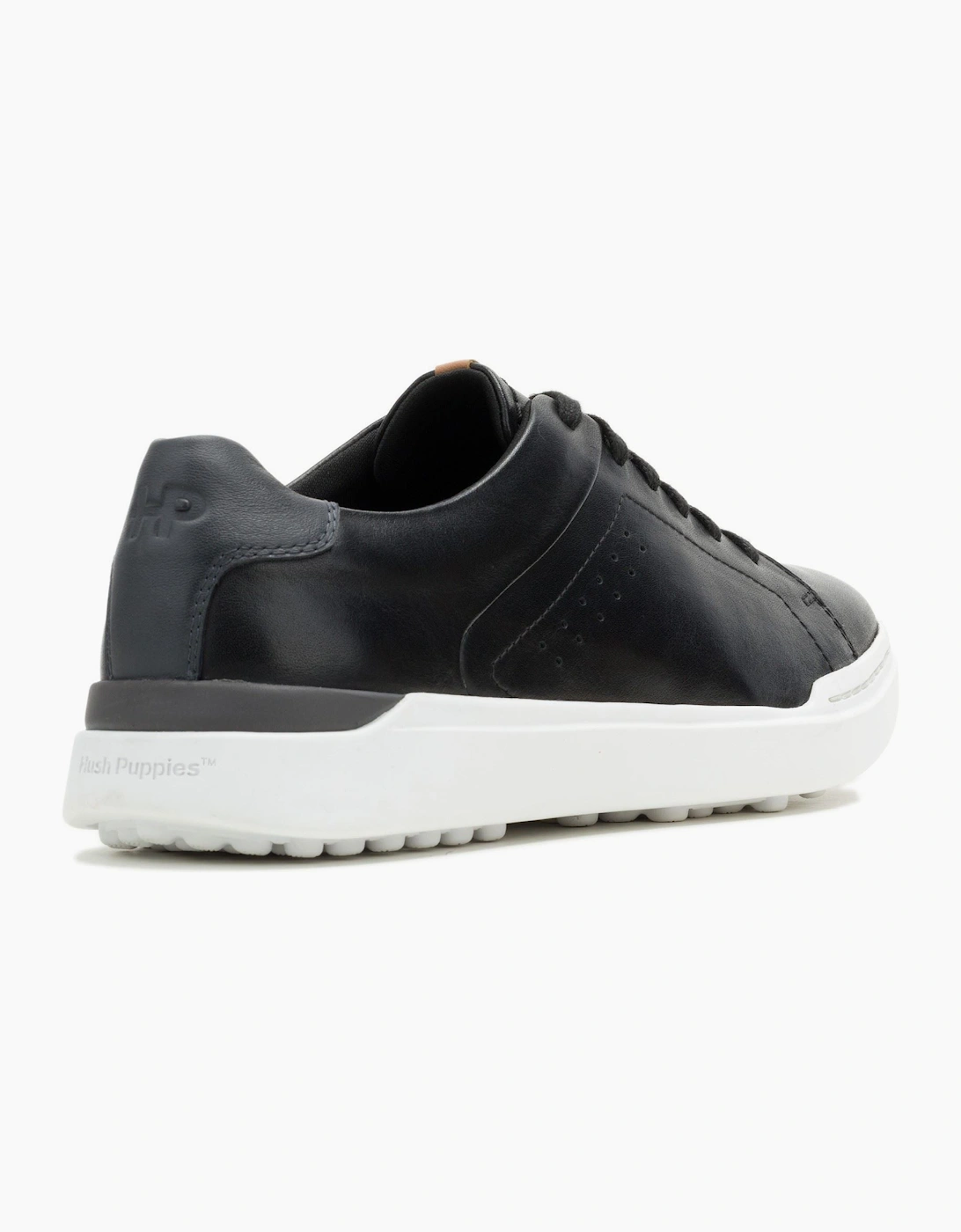 Hush Puppies Wes Leather Men's Black Trainers