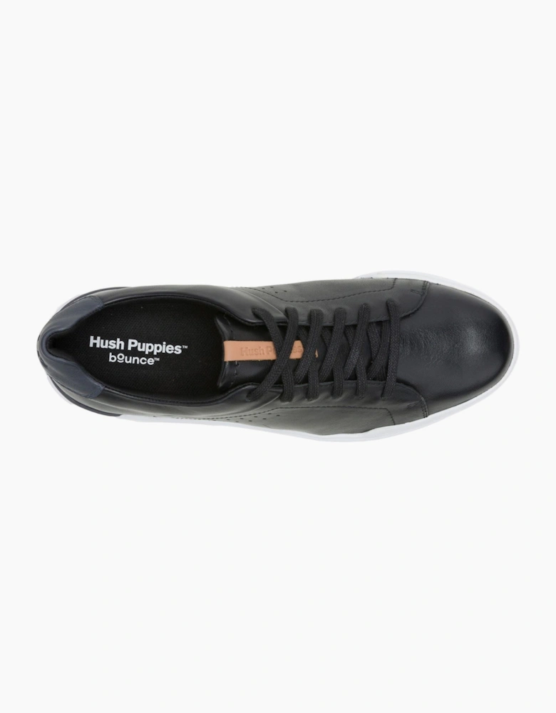 Hush Puppies Wes Leather Men's Black Trainers