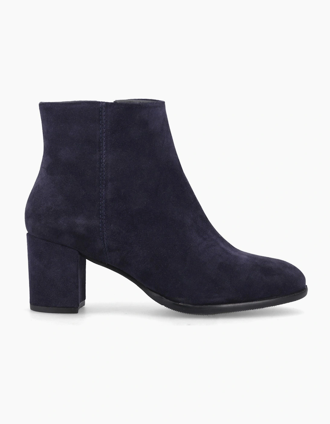 Hush Puppies Claridy Suede Leather Women's Navy Heeled Ankle Boots