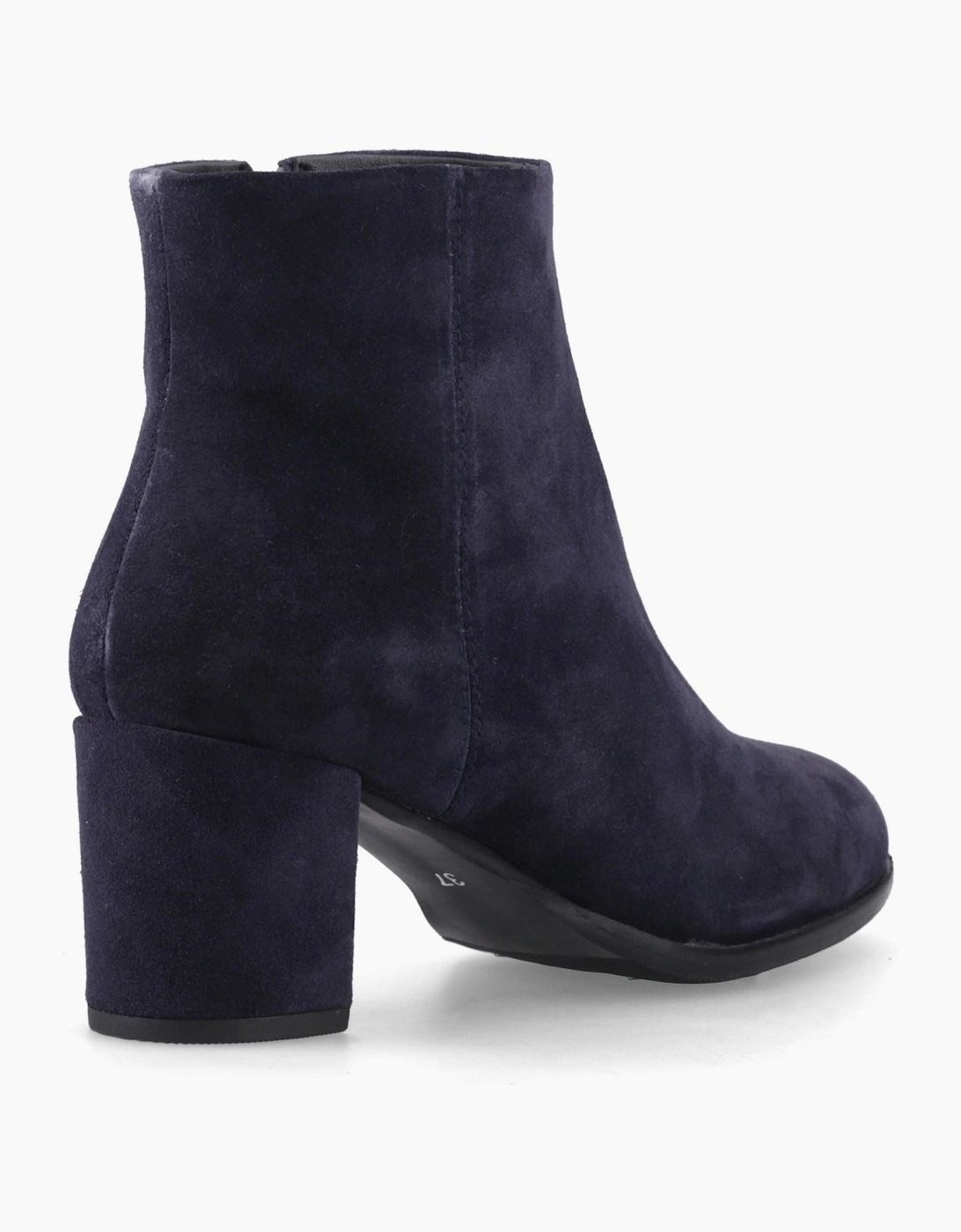 Hush Puppies Claridy Suede Leather Women's Navy Heeled Ankle Boots