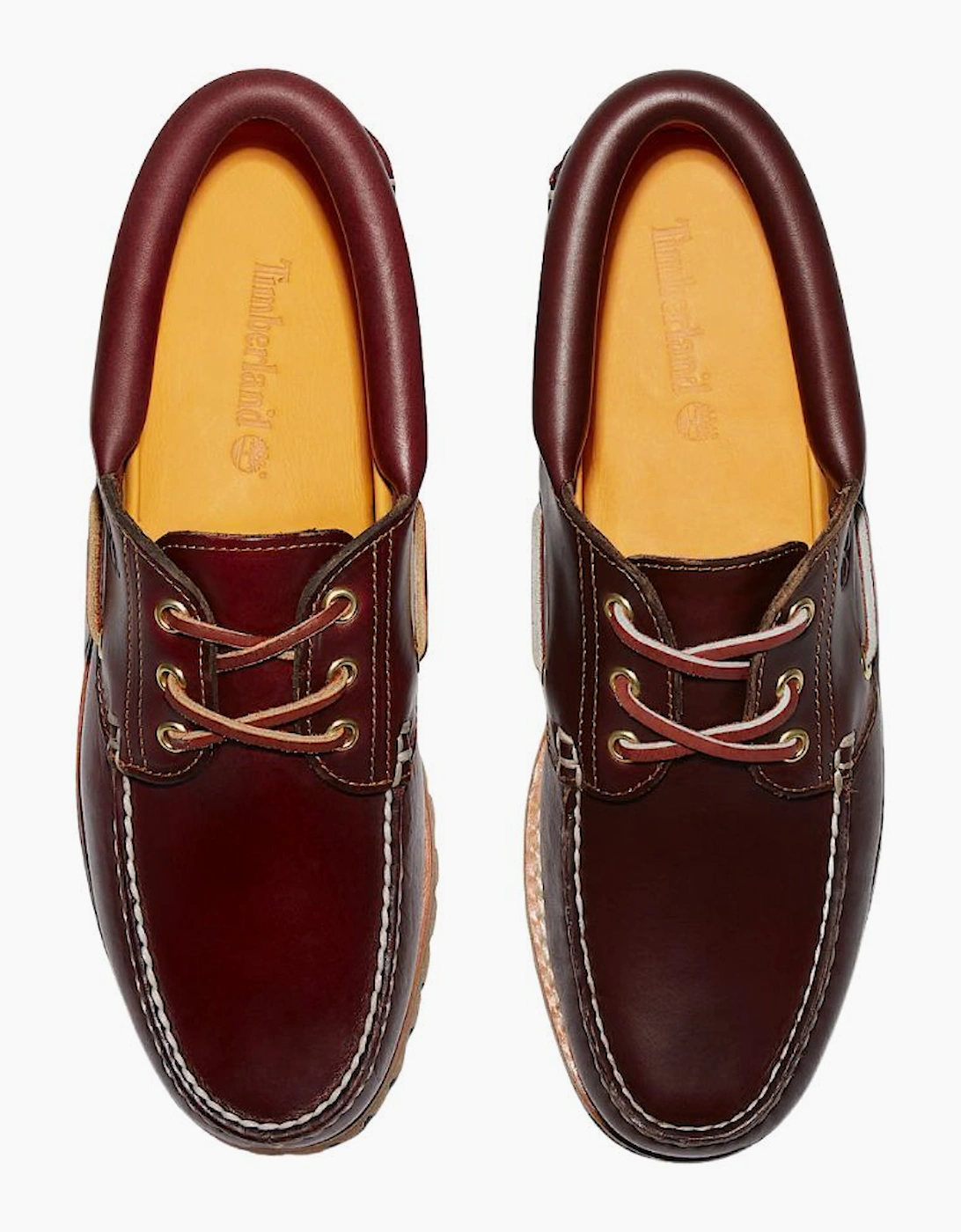 Timberland Authentic 3-Eye Lug Handsewn Burgundy Boat Shoe