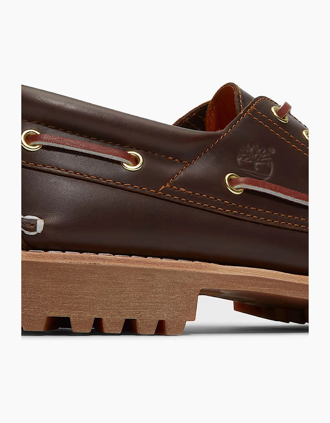 Timberland Authentic 3-Eye Lug Handsewn Brown Boat Shoe