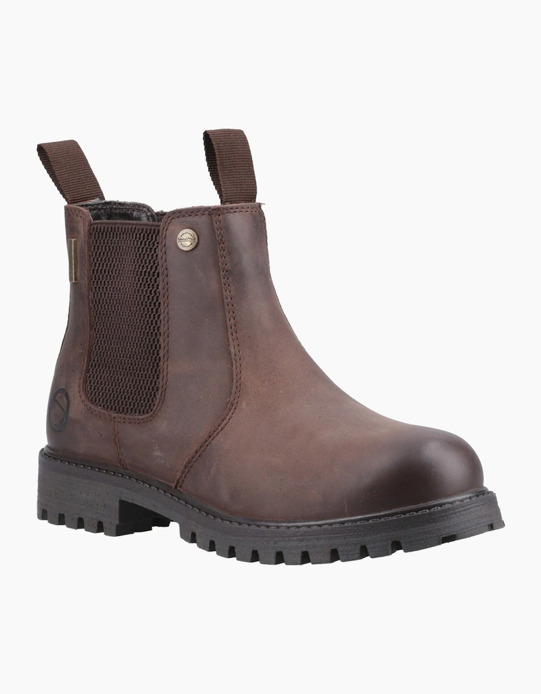 Cotswold Boys Brown  Aston Leather  Flat Chelsea Boots - Size UK 2 / Eu 34 / Us 3 Kids