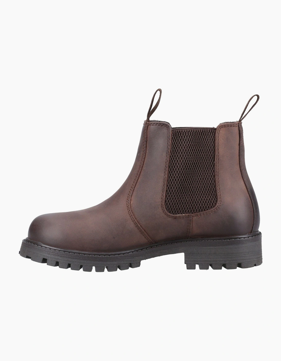 Cotswold Aston Leather Boy's Brown Flat Chelsea Boots