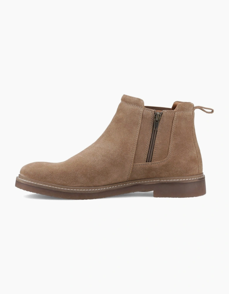 Hush Puppies Gareth Chelsea Leather Men's Taupe Boots