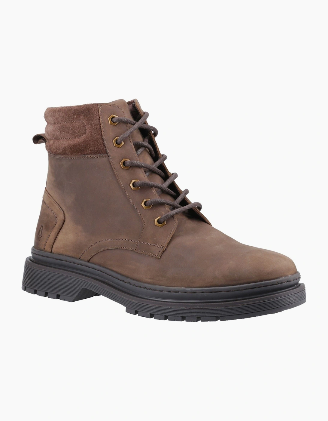 Hush Puppies Men's Brown Jarrod Leather Ankle Boots - Size 11