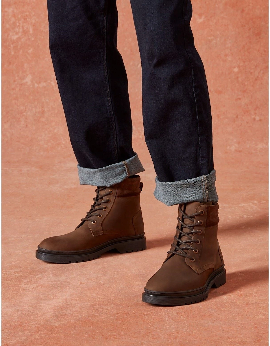 Hush Puppies Jarrod Leather Men's Brown Ankle Boots