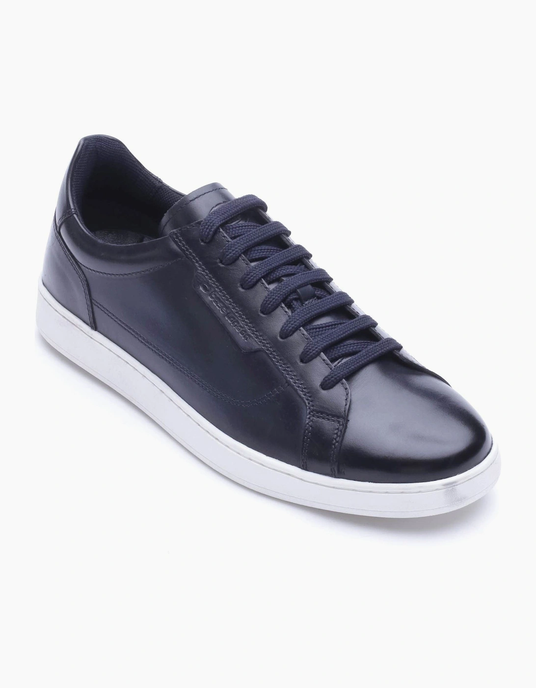 Base Men's Navy London Zammo Leather Trainers - Size 7