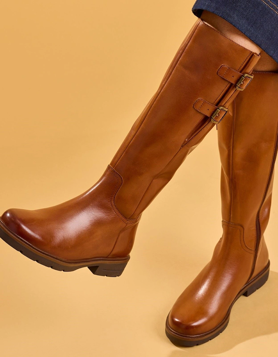 Hush Puppies Tallulah Leather Women's Tan Boots