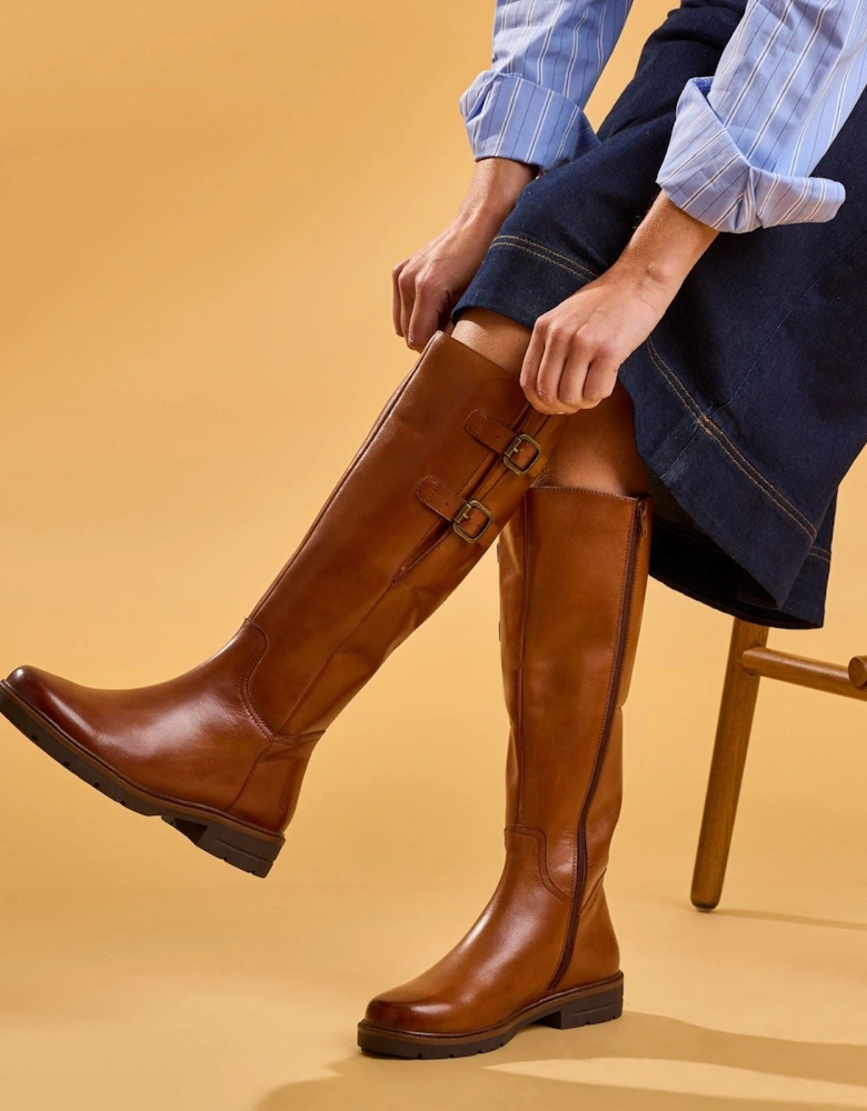 Hush Puppies Tallulah Leather Women's Tan Boots