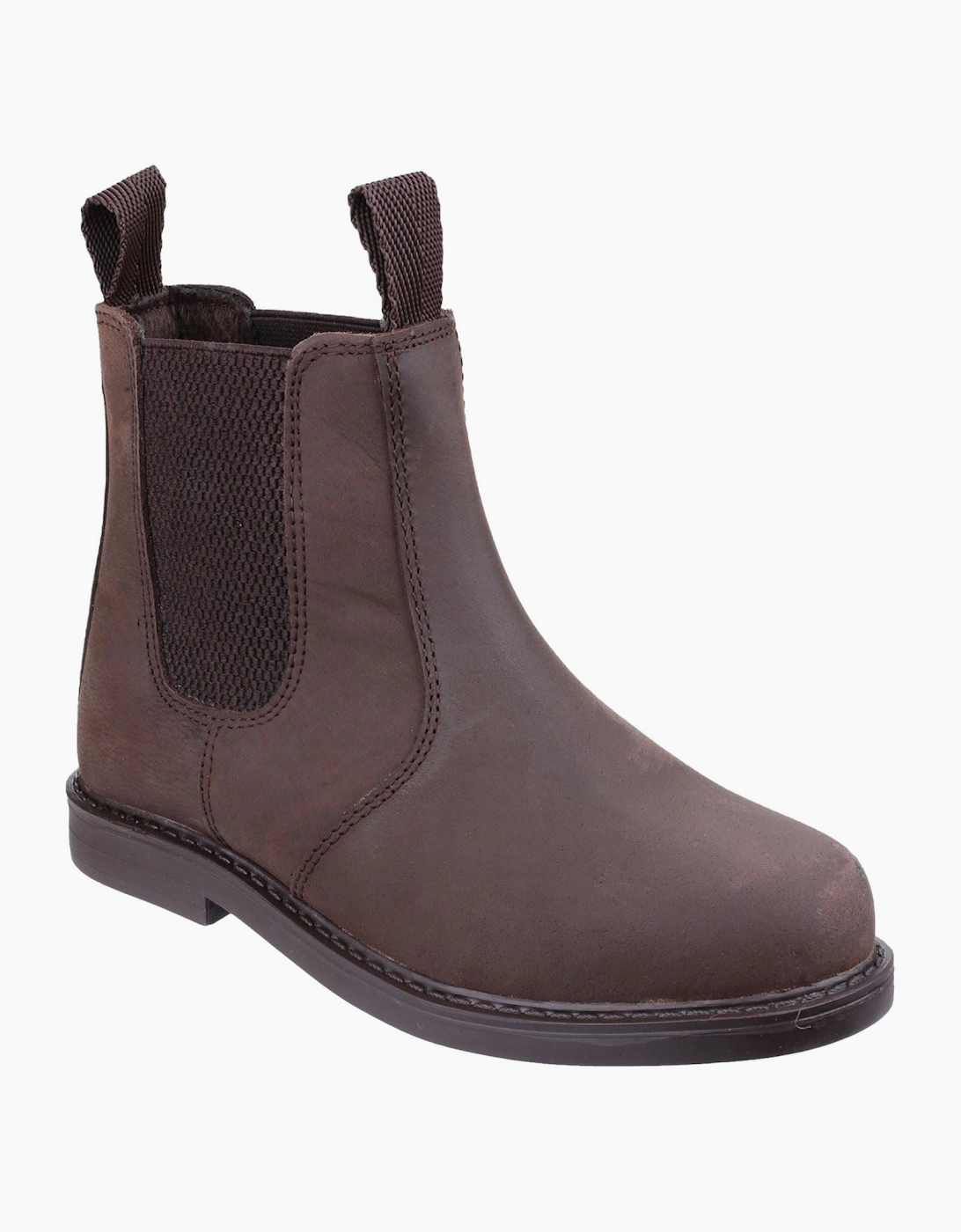 Cotswold Camberwell Leather Boy's Brown Flat Chelsea Boots