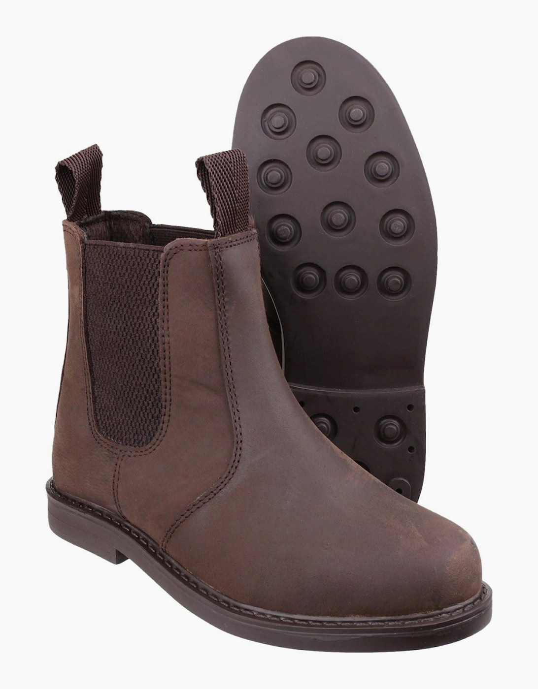 Cotswold Camberwell Leather Boy's Brown Flat Chelsea Boots